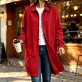 thumbnail image 5 of TGSLY Women's Long Button Down Sweatshirt Lightweight Collared Long Sleeve Cardigan Coat Relaxed Casual Solid Color Fall Winter Jacket with Pockets M, 5 of 8