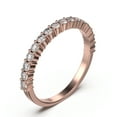 thumbnail image 2 of 0.80ct Shared Prong Diamond Moissanite 10K Rose Gold Wedding Band, 2 of 4