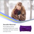 thumbnail image 3 of Diadema Qarigey ganchillo banda sudor transpirable deportiva orejeras suaves elásticas accesorios cabello Morado oscuro, 3 of 6