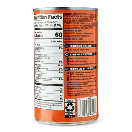 Great Value Chicken Noodle Canned Soup, Family Size, 26 oz