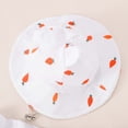 thumbnail image 6 of FASHOFT Newborn Baby Girl Easter Outfit Bunny Print Romper Short Sleeve Lapel Button Onsie With Hat 2 Piece Infant Clothes White 6-12 Months, 6 of 6