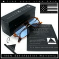 thumbnail image 7 of Hipster Hustler Pop Color Plastic Flat Top Racer Fashion Sunglasses Tortoise - Blue, 7 of 7