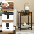 thumbnail image 6 of Gymax 2PCS Bedside Sofa Tables Nightstand w/ Charging Station for Bedroom Living Room, 6 of 10