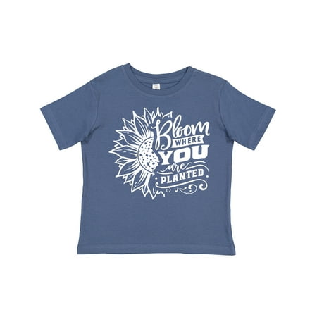 

Inktastic Bloom Where You Are Planted Inspirational Sunflower Gift Toddler Boy or Toddler Girl T-Shirt