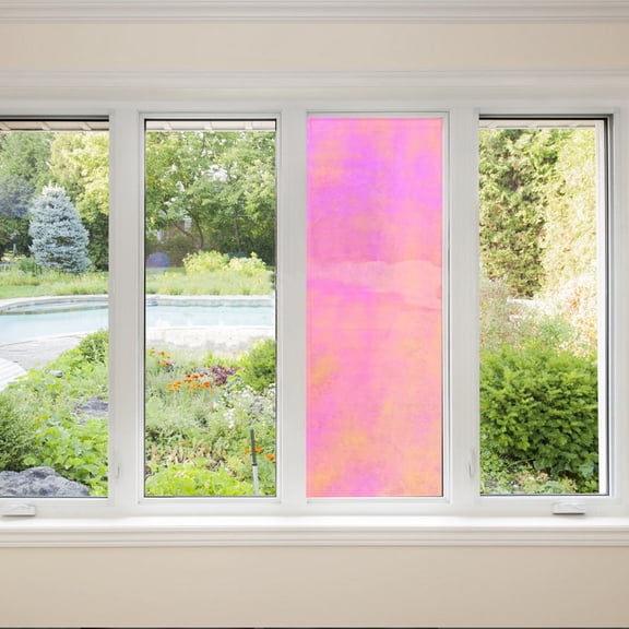 KALLORY  Clear Window Film Uv Protective Multi Color Easy to Apply for Home