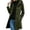 Army Green, variant on Fanshiluo Women's Hooded Mid Length Single Breasted Coat, Casual Outerwear with Pockets for Fall Winter,Size S-3XL