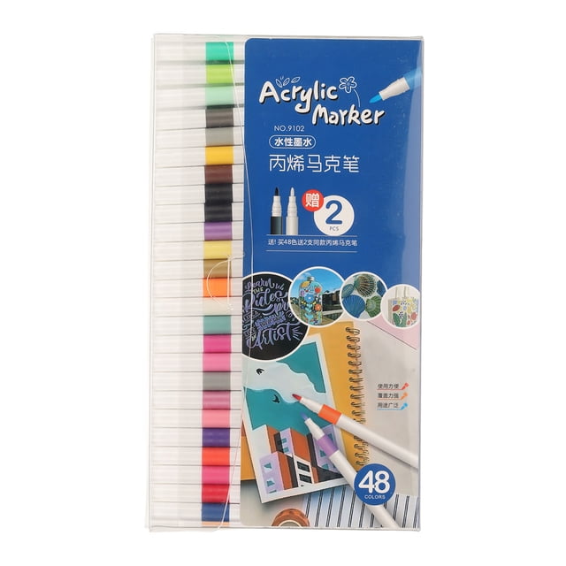 Acrylic Paint Markers, Waterproof Widely Used Acrylic Pens Strong Coverage For Metal 12 Colors,24 Colors,48 Colors