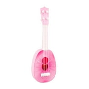 New Arrival Kids Toys Four-String Simulation Fruit Guitar Bass Toy Can Play Early Education Educational Toys Girls Toy For Children Pink