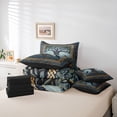 thumbnail image 6 of jejeloiu Black Raven Crow 7-Piece Twin Bedding Sets,Bohemian Style Tree Bedding Comforter Set For Teens Reversible, 6 of 8