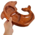 thumbnail image 5 of PAMINGONO Whale-Shaped Wood Fruit Divided Tray Charcuterie Platter with Natural Wood Finish, 5 of 7