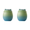 thumbnail image 3 of kurtrusly Large Capacity Ceramic Canisters Cute For Wide Application Ceramics Cat Form Ceramic Tea Jars Cat Shape Storage Jars blue-green 150ml 2Set, 3 of 6
