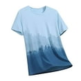 thumbnail image 2 of COSFO Crew Neck Mens Tshirts Casual Short Sleeve Tops Gradient Breathable Pullover Loose Mens Classic T-Shirt, 2 of 9