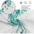 thumbnail image 4 of Teal Eucalyptus Leaves Shower Curtain, Teal Blue and Gold Watercolor Leaves Botanical Plants Bathroom Curtain Waterproof Fabric Machine Washable with Hooks, 36" Wx72 L, 4 of 6