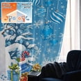 thumbnail image 5 of Blue Christmas Blackout Curtains for Bedroom/Living Room, Pinch Pleated Black Out Curtains, Snowman Xmas Tree Ball Gifts Winter Room Darkening Window Drapes with Hooks 2 Panels, 59"x70", 5 of 8