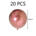 thumbnail image 5 of Globos cromados metálicos de oro rosa de primera calidad, rellenables con helio y aire, decoraciones para fiestas de 10 pulgadas, no tóxicos e inodoros, seguros para niños, permiten una expansión, 5 of 5