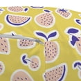 thumbnail image 3 of Fruits Pouf Cover with Zipper, Fresh Summer Eats Watermelon Slice Strawberry Pear Cherry Graphic, Soft Decorative Fabric Unstuffed Case, 30" W X 17.3" L, Mustard Peach and Blue Violet, by Ambesonne, 3 of 5