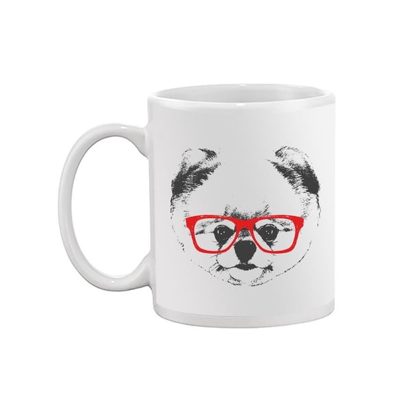 Pomeranian With Glasses Mug -Image by Shutterstock,