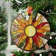 thumbnail image 2 of Sun Glass Suncatcher, Sun Suncatcher Ornament, Whimsical Spiral Sun, Sun Art, Sun Set Lover Gift, Sun Home Decor, New Home Decor, mom gift, Ornament 2025, Holiday 2025, Seasonal, 2 of 5