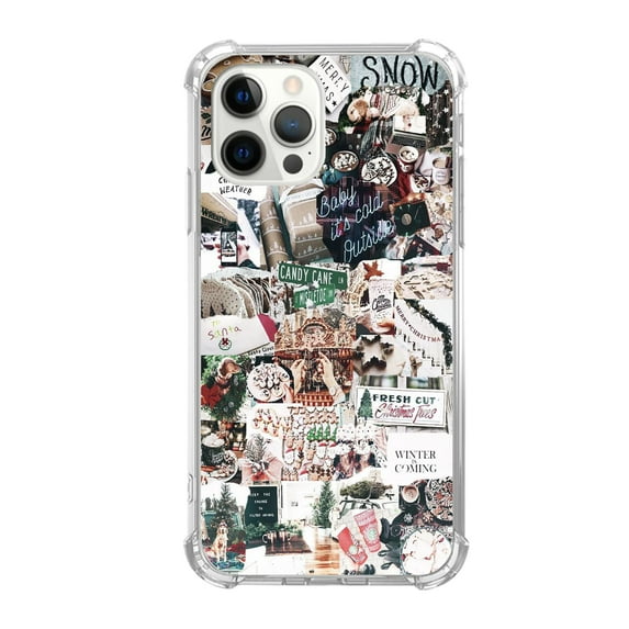 Winter Christmas Case for iPhone 13 Pro,Aesthetic Art Design TPU Bumper Cover Case