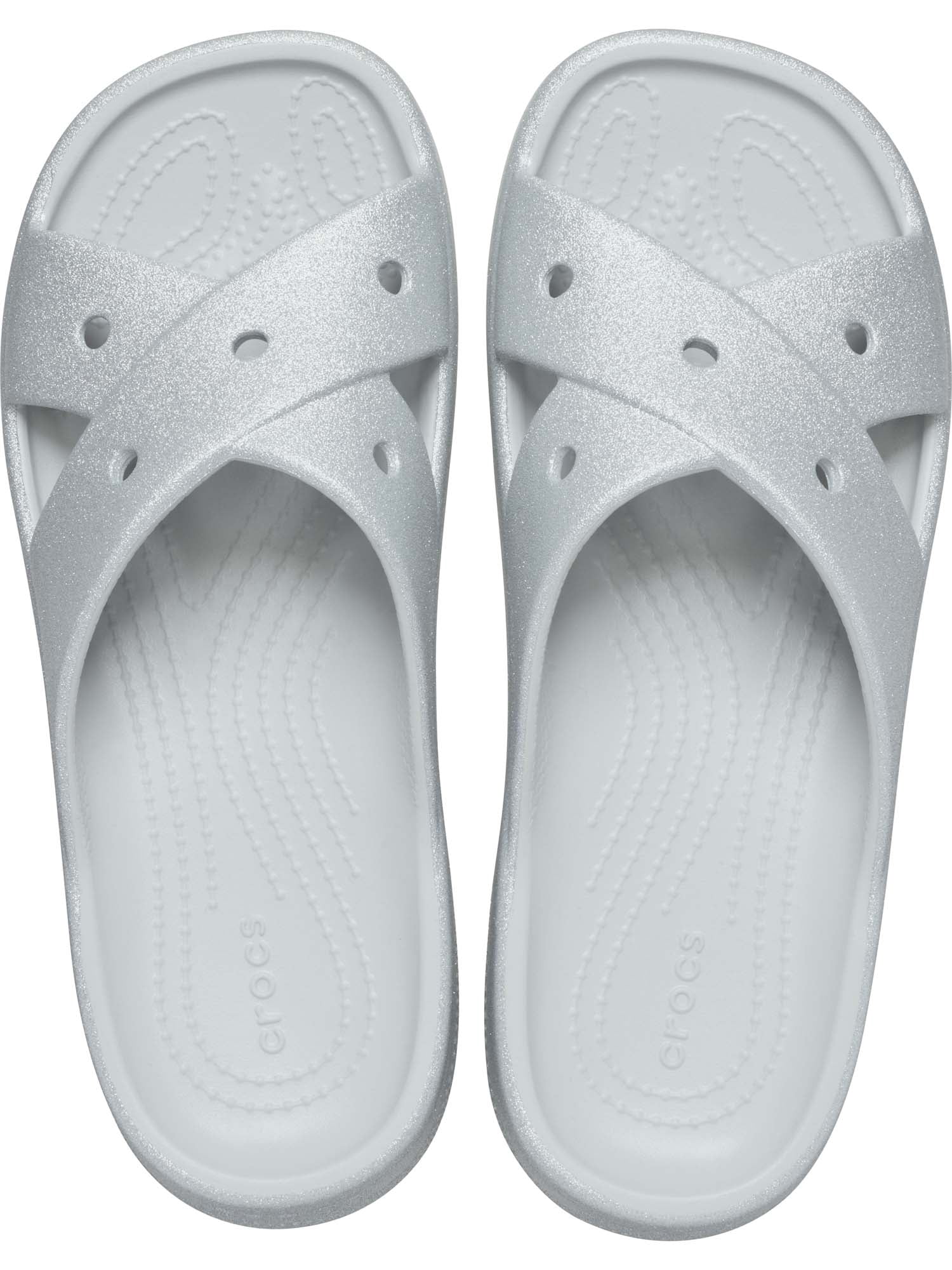 Crocs Women's Classic Glitter Cross Strap Sandal