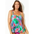 thumbnail image 5 of Swimsuits for All Women's Flyaway Bandeau Tankini Top, 5 of 6