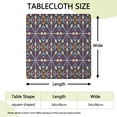 thumbnail image 2 of Colorful Floral Pattern Square Fitted Tablecloth with Elastic Edge,Square Table Cover,Washable Elastic Table Cover for Home Kitchen Party Decor 34"x34", 2 of 6