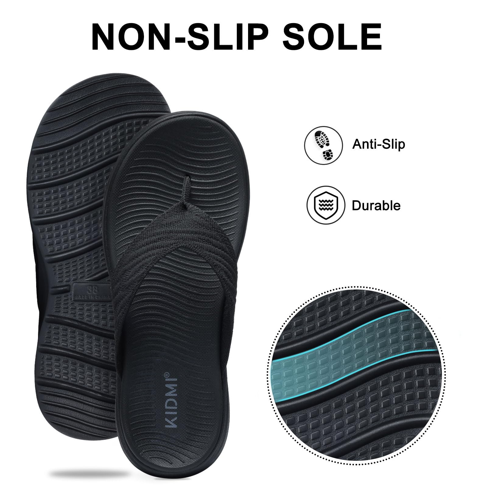 Comwarm Women's Sport Flip Flops Thong Sandals photo 6
