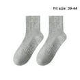 thumbnail image 6 of comerut 1 Pair Socks Thickened Elastic Anti-slip Mid-tube Solid Color Matching Floor Socks Warm Soft No Ddor Sweat Absorption Four Seasons Socks, 6 of 8