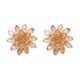 thumbnail image 1 of Moda delicada mujer chica flor forma oreja Stud fiesta citas joyería decoración café claro, 1 of 2