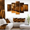 thumbnail image 1 of Barils de Chêne dans le Tunnel - Impression sur Toile Paysager, 1 of 4