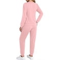 thumbnail image 6 of Fantaslook Two Piece Sets for Women Fall Outfits Fashion Lounge Sets V Neck Tops and Jogger Pants Tracksuit Vacation Travel Outfits, 6 of 10