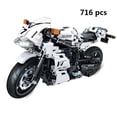thumbnail image 3 of Bloques de construcción de modelo de motocicleta para niños, juego de vehículos de carreras de ciudad, Kits de MOC todoterreno, juguetes de construcción para niños, 2023, 3 of 4