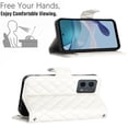 thumbnail image 5 of for Motorola Moto G 5G 2023 Wallet Case, Elegant Card Holder Cash Slot PU Leather Kickstand Shoulder Strap Shockproof Protective Flip Women Girls Case Cover for Moto G 5G 2023, White, 5 of 6