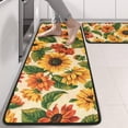 thumbnail image 2 of Kitchen Rugs Sets Of 2,Beige Red Sunflower Pattern Anti Fatigue Kitchen Mat Rugs Non Slip Washable,Decorative Kitchen Floor Mats for Kitchen,Sink,Laundry,17"x47"+17"x47", 2 of 5