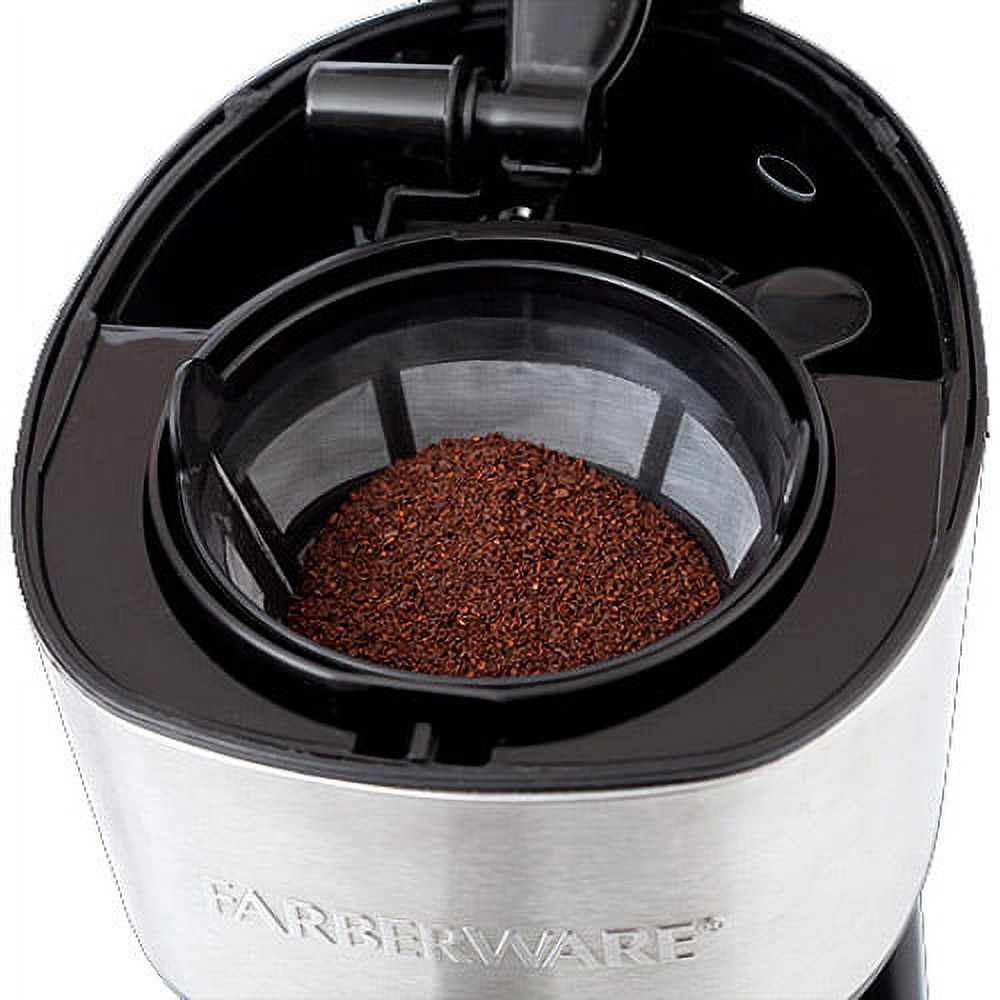 Farberware 5 Cup Programmable Black & Stainless Steel Coffee Maker - image 3 of 3