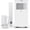 white control panel, variant on 8000 BTU Portable Air Conditioners Cool Up to 350 Sq.Ft,3 IN 1 Portable Ac Unit with Remote Control/LED Display/24Hrs Timer/Window Installation Kit & Low Noise for Home/Hotel/Office