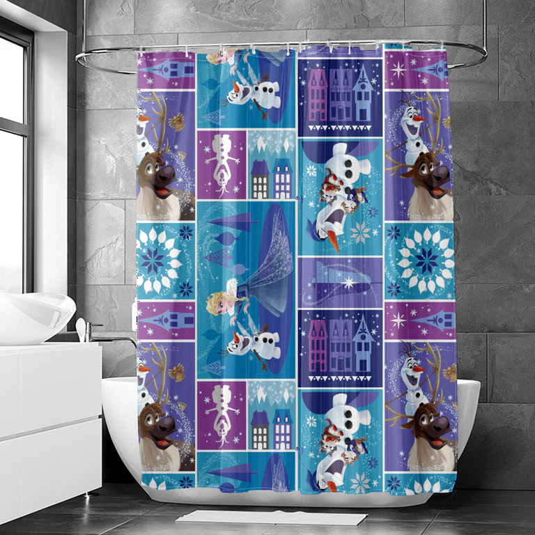 Frozen Shower Curtain, Funny Shower Curtain Water Resistant Shower