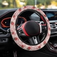 thumbnail image 4 of Yuyamidu Aztec Cow Print Steering Wheel Cover Sunflower Steering Wheel Case Winter Automotive Car Wrap Cover Fluffy Decorative Accessories for Most Auto Sedan, 4 of 7