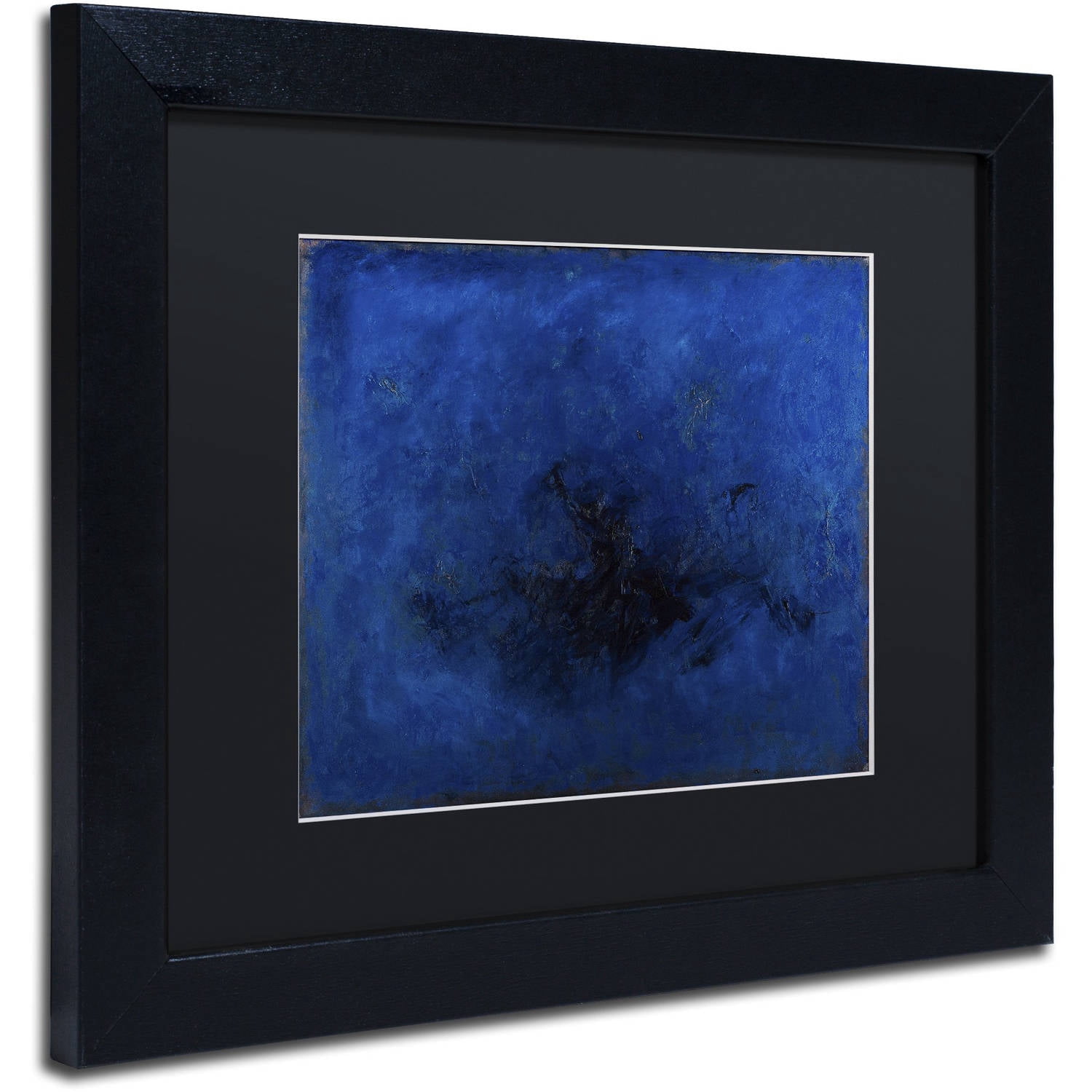 Trademark Fine Art "Deep Blue" Canvas Art by Joarez, Black Matte, Black Frame