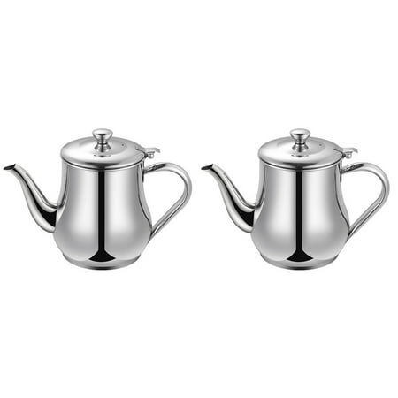 

BESTONZON 2pcs Kitchen Bacon Grease Container Metal Oil Pot Grease Can with Strainer Oil Container