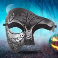 thumbnail image 4 of Máscara Fantasma Media Cara Un Ojo para Carnaval Accesorio Teatral Fiesta Halloween, 4 of 9