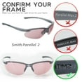 thumbnail image 3 of Walleva Ice Blue Coated Polarized Replacement Lenses for Smith Parallel 2 Sunglasses, 3 of 5