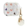 thumbnail image 2 of CASELIX AirPods Case Cover with Pearl Shell Keychain for Apple AirPods 1 & 2 Full Protective AirPods Accessories Skin Cover for Women Girl with AirPods Wireless Charging Case [Front LED Visible], 2 of 5
