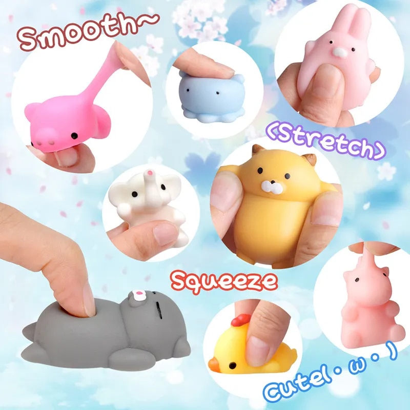 50-5pcs Kawaii Squishies Mochi Anima Squishy Toys For Kids Antistress 