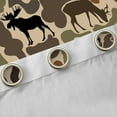 thumbnail image 4 of Feelyou Rustic Moose Deer Curtains Pack of 2 (52x84 Each), Camouflage Window Curtains, 4 of 6