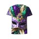 thumbnail image 4 of RKSTN Carnival Shirts for Women Oversized Crewneck Funny Carnival Graphic Short Sleeve Mardi Gras T Shirts Top Womens Casual Plus Size Round Neck Loose Fits Holiday Short Sleeve Blouse Fat Tuesday, 4 of 5