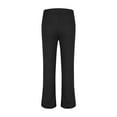 thumbnail image 5 of Girls School Uniform Pants Wide Leg New Girls Wide Leg Yoga Pants High Waisted Flare Leggings Student School Uniform Pants for Kids with Pockets Black 9 Years, 5 of 7