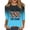 BlueW0520&20, variant on Fabrcox S-5XL 250th Anniversary USA Shirt 1776-2026 Flag Print Gradient 3/4 Length Sleeve Womens Tops Celebration Freedom Patriotic Womens Fourth of July Shirt Blue S