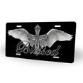 thumbnail image 2 of Yehwow Blessed Angel Wings Cross Metal Car Plate Decorative Aluminum License Plate Tag Sign, 2 of 5
