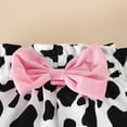 thumbnail image 5 of Infant Boys Girls Long Sleeve Letter Cartoon Dairy Cow Prints Romper Bodysuit Pants Headbands Outfits Kaprioy Baby Girl Clothes, 5 of 6